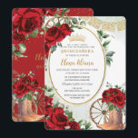 Red Roses Floral Charro Boots Quinceañera Sweet 16 Invitation<br><div class="desc">Personalize this vibrant red floral Quinceañera / Sweet 16 birthday invitation easily and quickly. Simply click the customize it further button to edit the texts, change fonts and fonts colors. Featuring bright red roses, floral adorned cowboy boots and wild west elements. Matching items available in store. (c) Somerset Fine Paperie...</div>