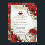 Red Roses Floral Charro Boots Sweet 16 Quinceañera Invitation<br><div class="desc">Personalize this vibrant red floral Quinceañera / Sweet 16 birthday invitation easily and quickly. Simply click the customize it further button to edit the texts, change fonts and fonts colors. Featuring bright red roses, floral adorned cowboy boots and wild west elements. Matching items available in store. (c) Somerset Fine Paperie...</div>