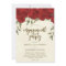 red roses floral engagement party invitation
