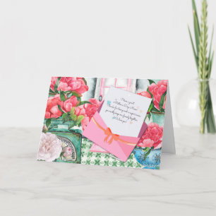 Red Roses Floral Letter Envelope Mother's Day Card