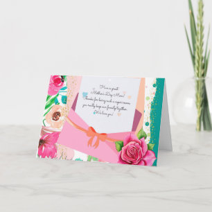 Red Roses Floral Letter Envelope Mother's Day Card