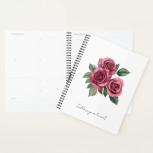 Red Roses Floral Planner