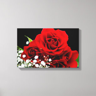 Red roses flower Canvas print