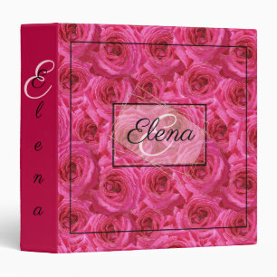 Red roses, flowers, red, love 3 ring binder
