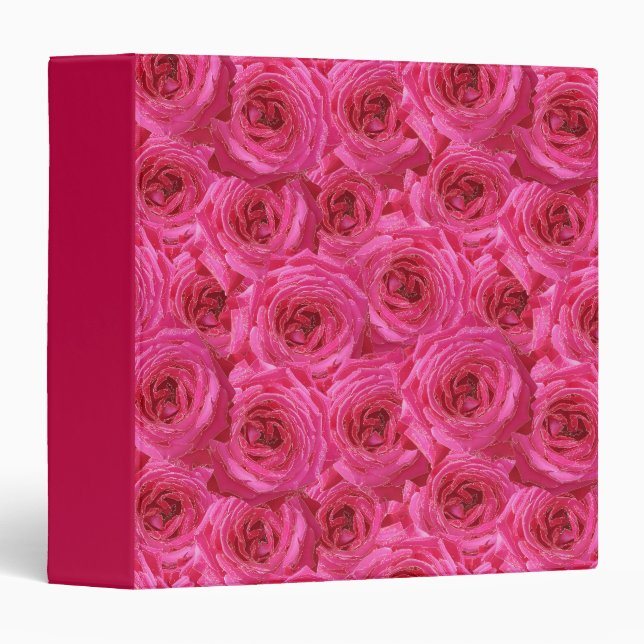 Red roses, flowers, red, love 3 ring binder (Front/Spine)