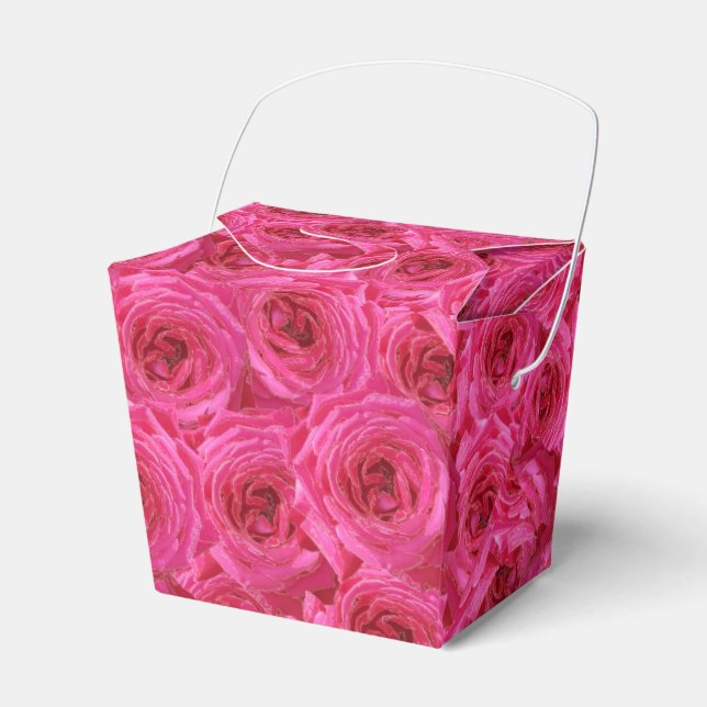 Red roses, flowers, red, love favor boxes (Front Side)