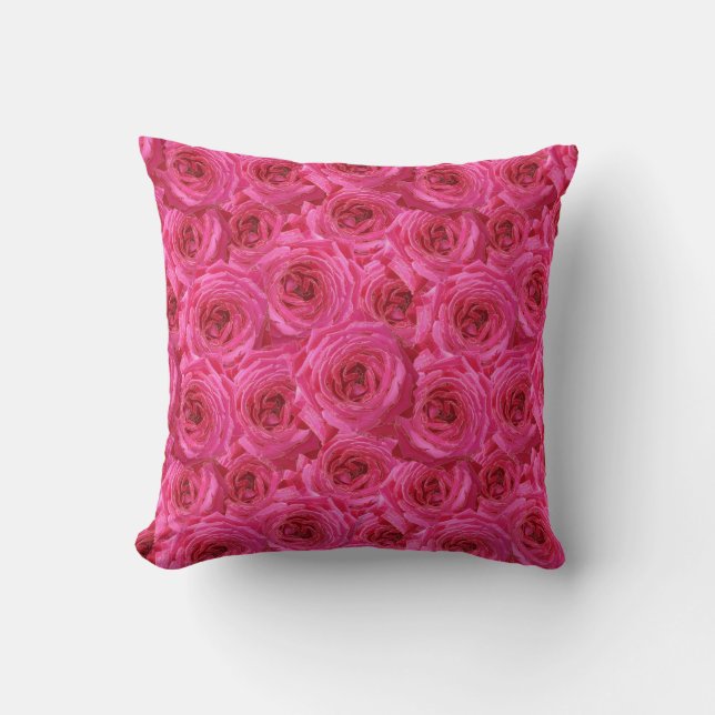 Red roses, flowers, red, love throw pillow (Front)