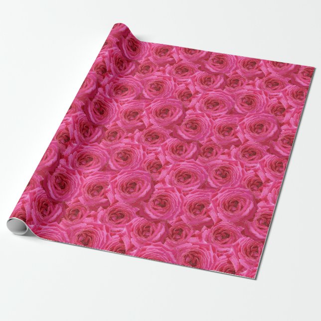 Red roses, flowers, red, love wrapping paper (Unrolled)