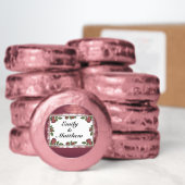 Red Roses Frame Image with Light Red Cloud Wedding Dipped Oreo Cookie Favors (Dozen)