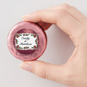 Red Roses Frame Image with Light Red Cloud Wedding Dipped Oreo Cookie Favors (In Hand)