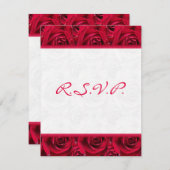 Red Roses Galore Reply Card-WILL NOT FIT SQUARE RSVP Card (Front/Back)
