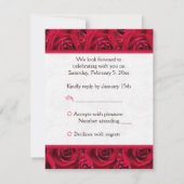 Red Roses Galore Reply Card-WILL NOT FIT SQUARE RSVP Card (Back)