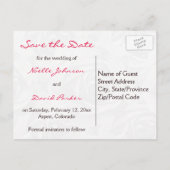 Red Roses Galore Save the Date Card (Back)