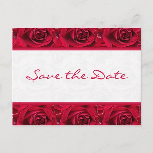 Red Roses Galore Save the Date Card