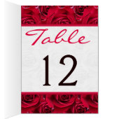 Red Roses Galore Table Number Card (Inside (Right))