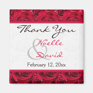 Red Roses Galore Wedding Favor Magnet