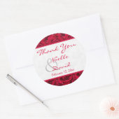 Red Roses Galore Wedding Favor Sticker (Envelope)