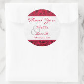 Red Roses Galore Wedding Favor Sticker (Bag)