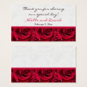 Red Roses Galore Wedding Favor Tag (Front & Back)