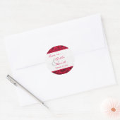 Red Roses Galore Wedding Sticker (Envelope)