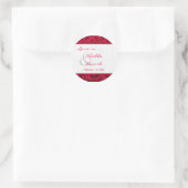 Red Roses Galore Wedding Sticker (Bag)