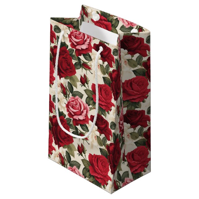 Red Roses Gift Bag (Front Angled)