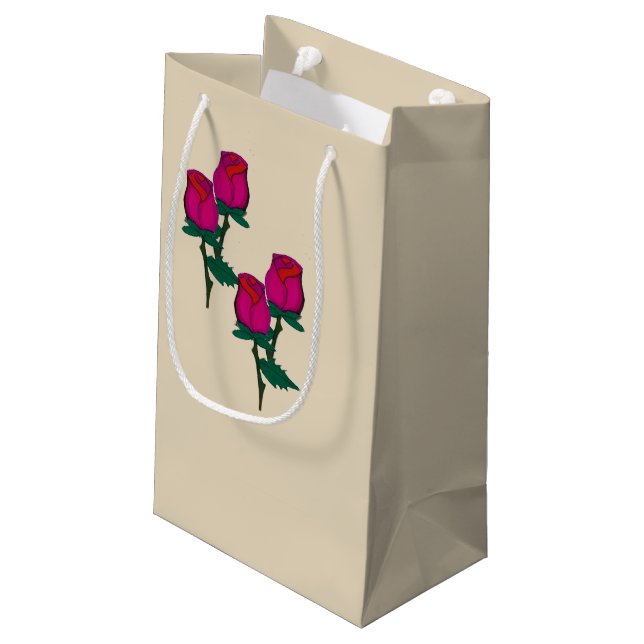 Red Roses Gift Bag (Back Angled)