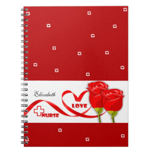 Red Roses Gift Notebook for Nurse