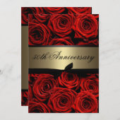 Red Roses | Golden Anniversary Invitation (Front/Back)