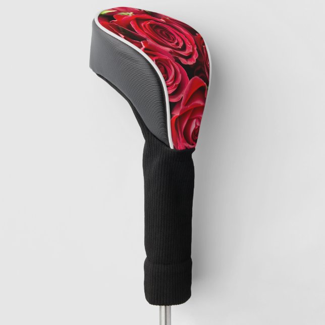 Red Roses Golf Head Cover (Angled)