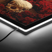 Red Roses Goth After We're Gone LED Sign (Corner)