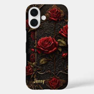 Red Roses Goth Gothic iPhone 16 Case