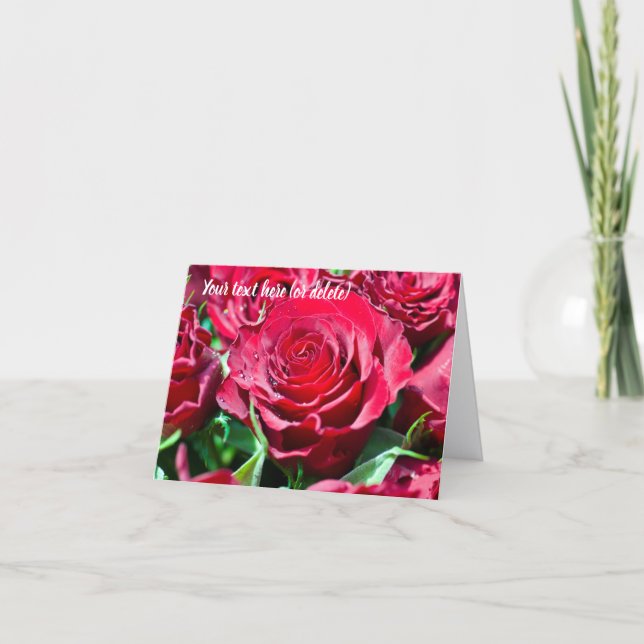 Red Roses Greeting card (Front)