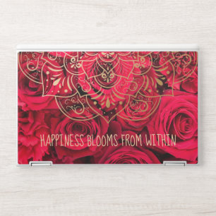 Red Roses Happiness Blooms From Within HP Laptop Skin