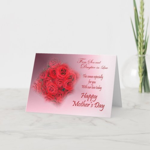 Red Roses Happy Mothers Day Card