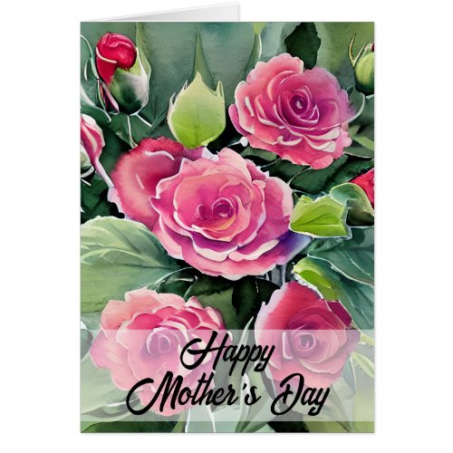 Red Roses Happy Mothers Day Greeting Card