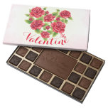 Red roses heart shaped romance for my valentine 45 piece box of chocolates