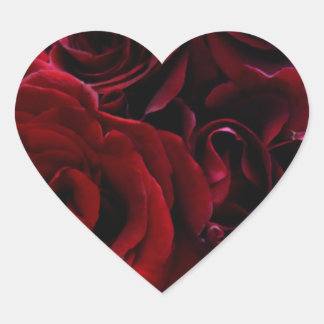 Red Roses Heart Sticker