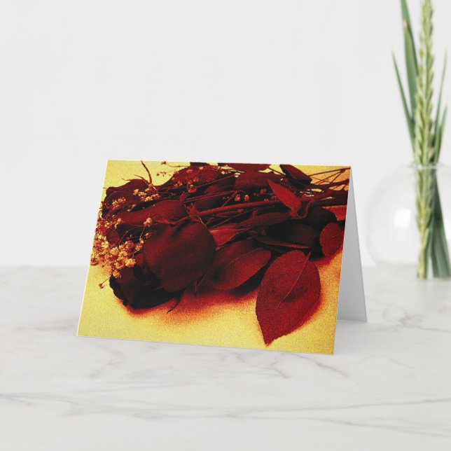 Red Roses Holiday Card (Front)