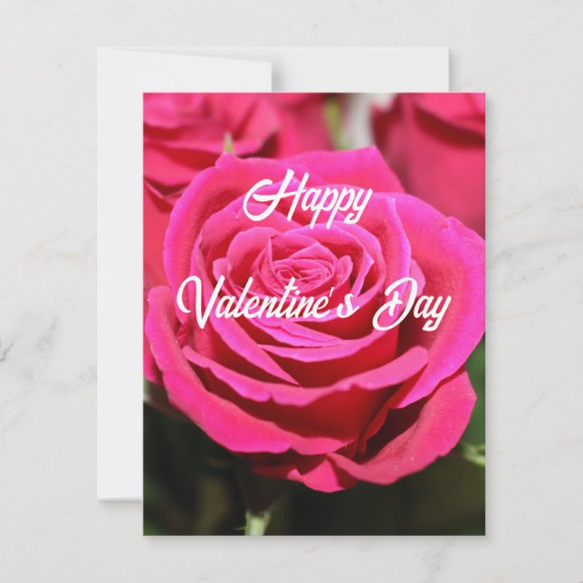 Red roses holiday card (Front)