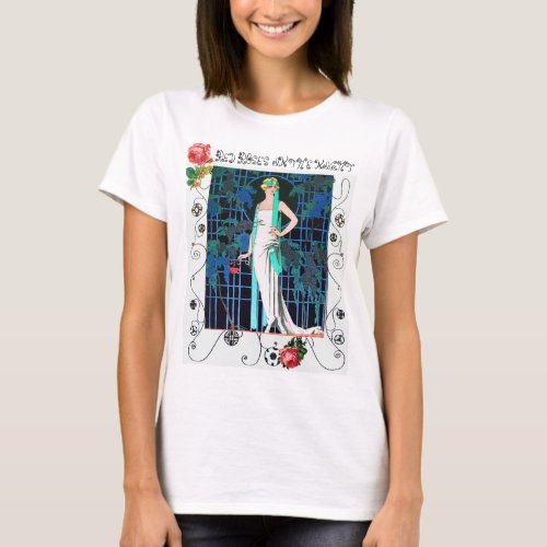 RED ROSES IN THE NIGHTART DECO BEAUTY FASHION T_Shirt