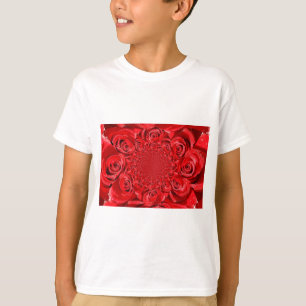Red Roses Kaleidoscope: Happy Valentine's Day Art T-Shirt