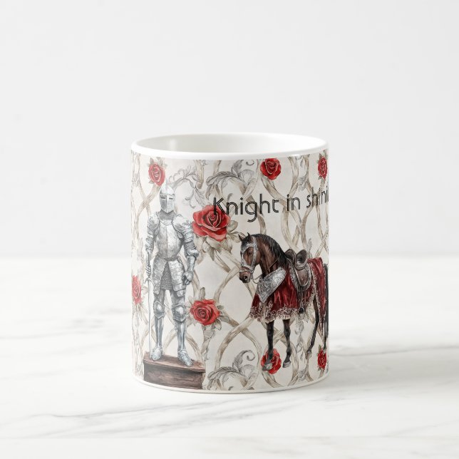 Red Roses Knight in Shining Armor Coffee Mug (Center)