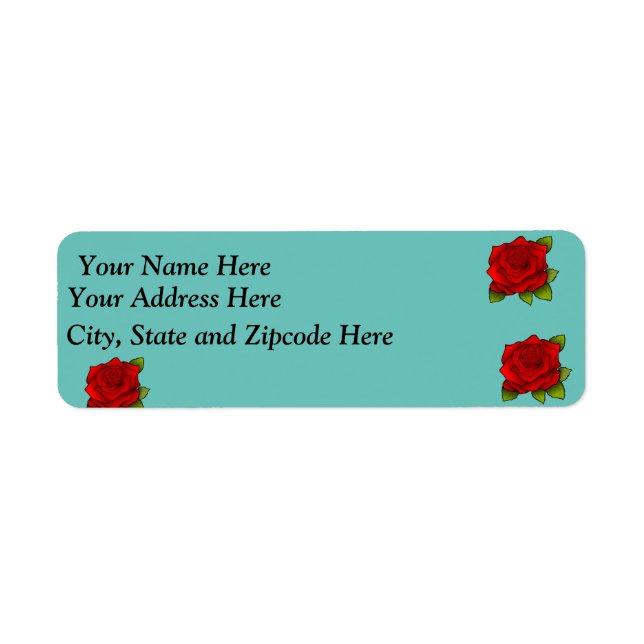 Red Roses Label (Front)