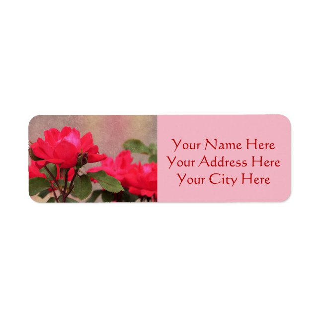 Red Roses Label (Front)