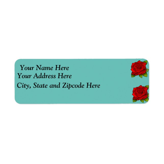 Red Roses Label (Front)