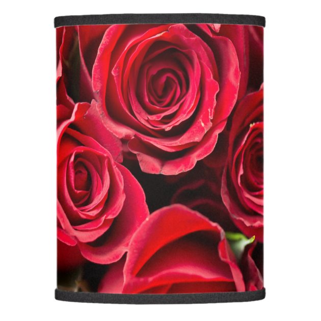 red rose lamp shade