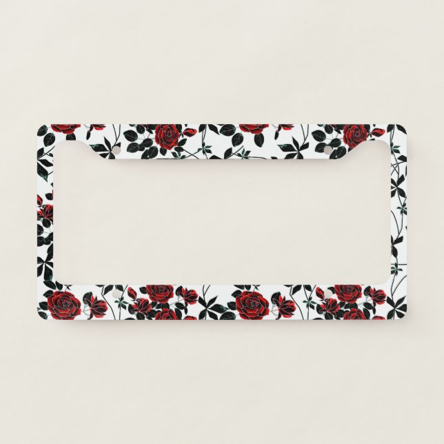 Red roses . license plate frame (Front)