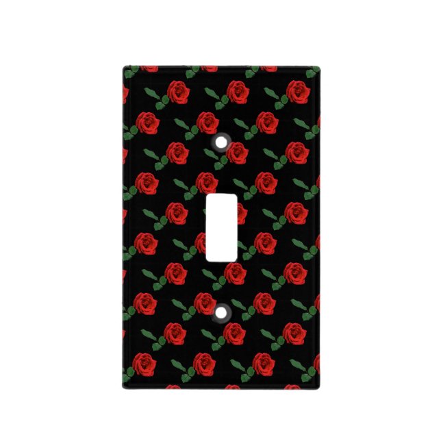 Red Roses Light Switch Cover (Front)