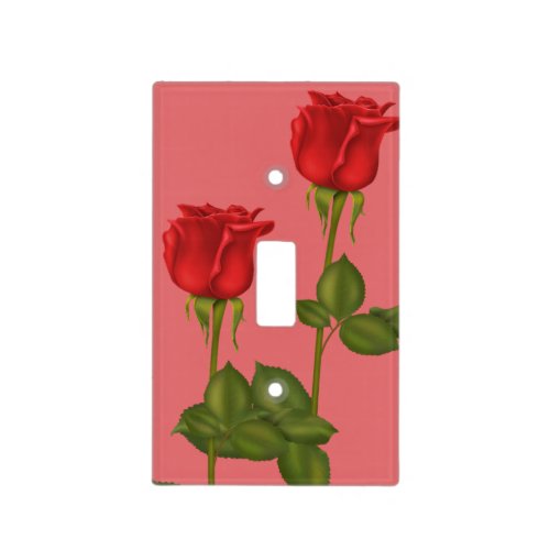 Red Roses Light Switch Cover